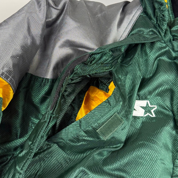 Vintage Green Bay Packers NFL Pro Line Starter Hooded Jacket Size Youth Large - Picture 6 of 11